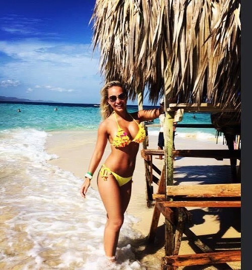 Lucia Mokráňová na dovolenke v Karibiku.