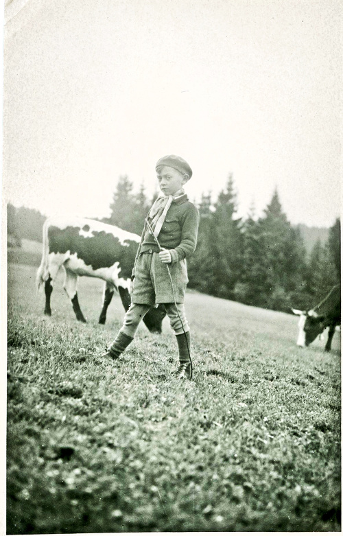 Gregor v detstve: Pomáhal starému otcovi pásť kravy.