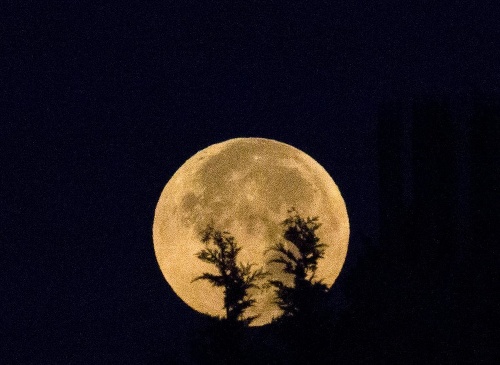 Zatmenie Mesiaca v Belgicku. 