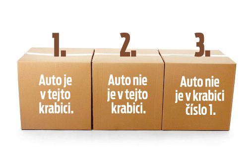 V ktorej krabici sa nachádza auto?