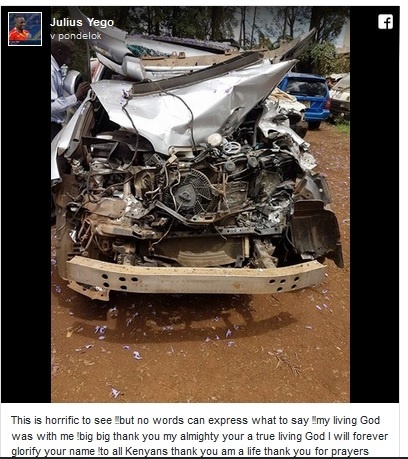 Fotografiu rozbitého auta zavesil na sociálnu sieť.