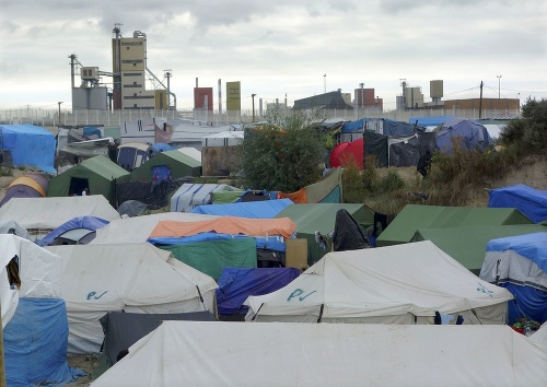 Migrantský tábor v Calais.