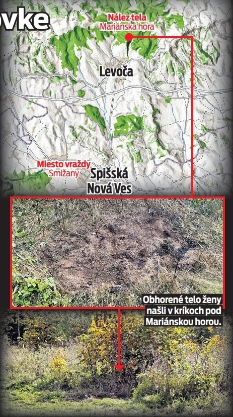 Obhorené telo ženy našli v kríkoch pod Mariánskou horou.