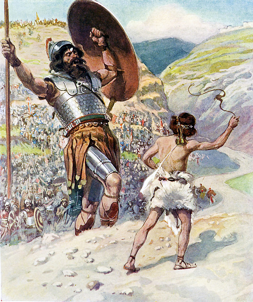 Legendárny súboj Dávida s Goliášom.