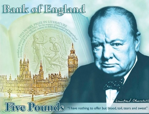 Nová bankovka s Churchillom bude mimoriadne odolna.
