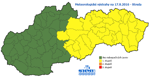 Polovica Slovenska je pod výstrahou.
