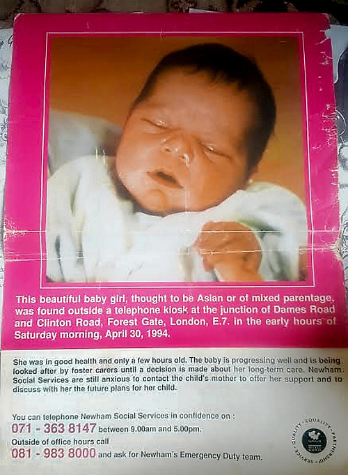 Oznam o nájdenom bábätku sa v novinách objavoval niekoľko týždňov.