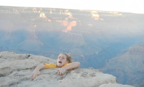 V Grand Canyone poslala dcéra svojej mame túto dovolenkovú fotku.