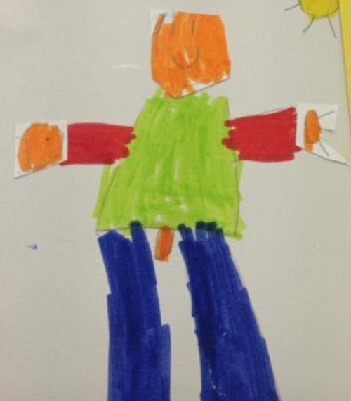 Takto v škole nakreslil 6-ročný chlapec svojho otca. 