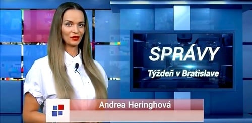 Modelka si vyskúšala moderovanie v bratislavskej televízii.