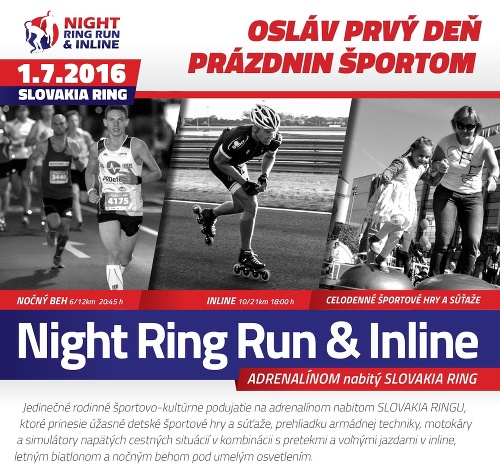 Príďte si zašportovať na Night Run.