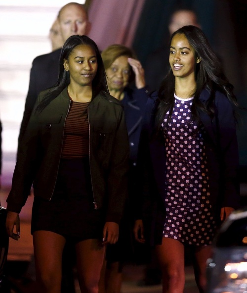 Dcéry Baracka Obamu Sasha (vľavo) a Malia.