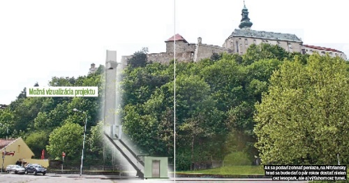 Ak sa podarí zohnať peniaze, na Nitriansky hrad sa bude dať o pár rokov dostať nielen cez lesopark, ale aj výťahom cez tunel.