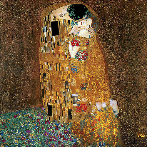 Slávny obraz Gustava Klimta Bozk.