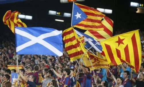 ŠKÓTSKY VZOR: Katalánci by chceli aspoň šancu na referendum, tak ako Škóti v Spojenom kráľovstve.