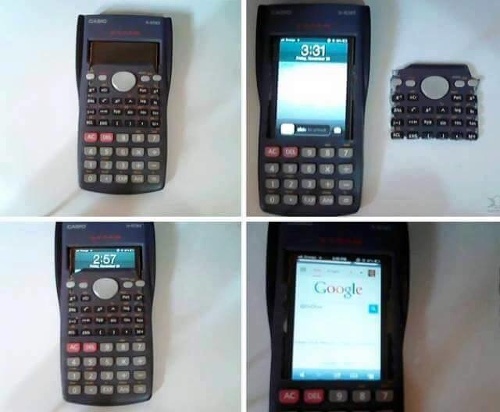 Mobil zamaskovaný v kalkulačke. 