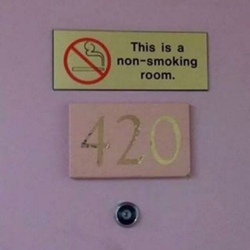 Upozornenie, že ide o nefajčiarsku izbu. 