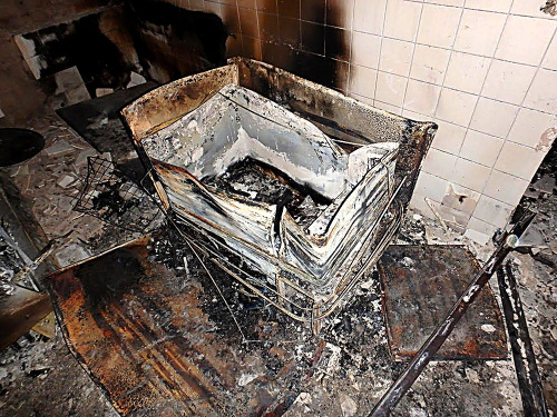 Mraziaci box v priestoroch hotela Junior v Jasnej, ktorý je príčinou požiaru.,