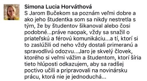 Študenti vyjadrujú svoje názoryna docenta aj na sociálnej sieti.