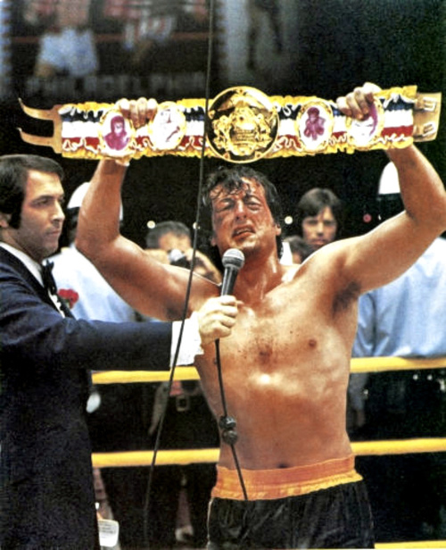 Rocky II. (1979) - Slávny víťazný opasok.