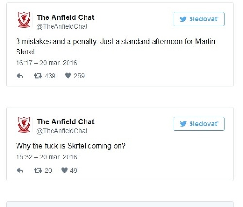 Fanúšikovia Liverpoolu sa pustili do Martina Škrtela.