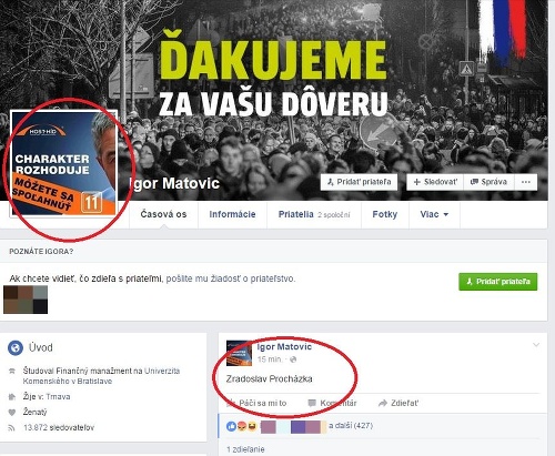 Igor Matovič opäť vyjadril svoj bezprostredný názor na Facebooku. 