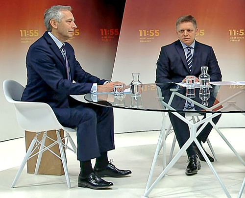 Predseda KDH Ján Figeľ v diskusnej relácii zaskočil premiéra Fica.