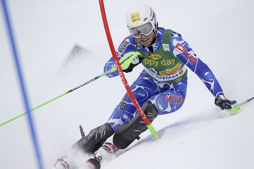  Slovenská lyžiarka Petra Vlhová v slalome žien Svetového pohára v alpskom lyžovaní vo švajčiarskom stredisku Crans Montana.