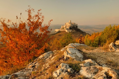 Spišský hrad v jeseni.