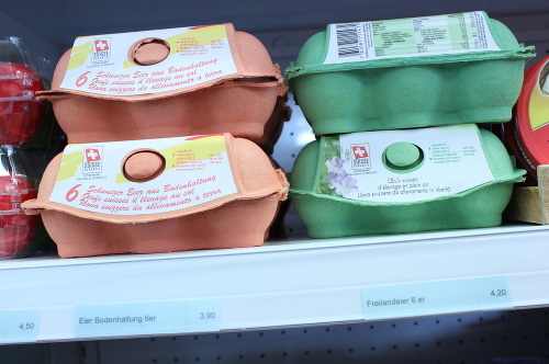 Za takúto cenu sa predávajú vajíčka vo Švajčiarsku.