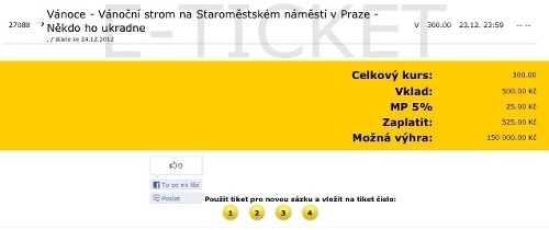 Ak stavíte 500 korún, že stromček ukradnú, môžete vyhrať 150 000 českých korún.