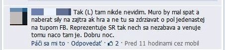 Tomuto fanúšikovi Markovo nočné vypisovanie na Facebooku veľmi nevoňalo.