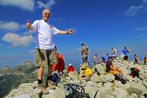 Šramko ako turista vo Vysokých Tatrách.