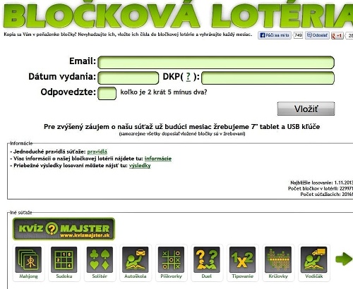 Firma z Banskej Bystrice si svoju lotériu zaregistrovala na jar.