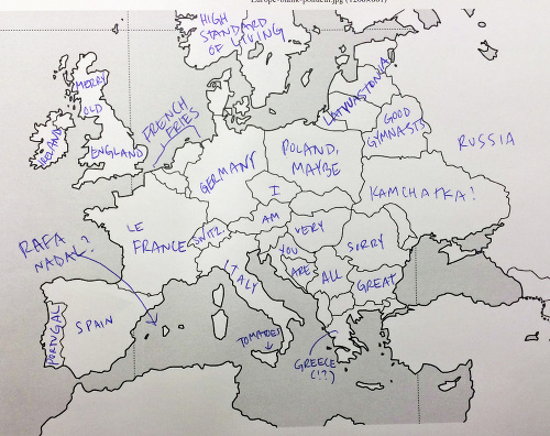Američania vypĺňali slepé mapy Európy a takto to dopadlo.