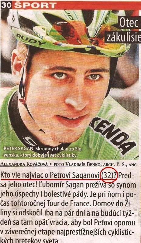 Ešteže Peťo Sagan nie je žena, to by bola iná hystéria!