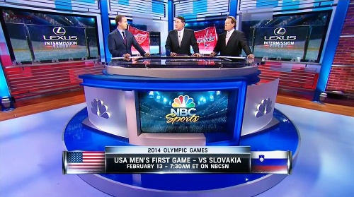 Obrázok z priameho prenosu americkej televíznej stanice NBC Sports. Tiež vám tam niečo nesedí?