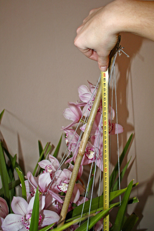 Mega orchidea je 140 cm vysoká a v obvode má 360 cm.