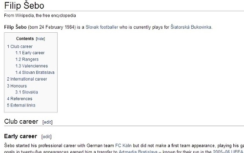 Meno Filipa Šeba je na súpiske lučeneckého futbalového klubu. Aspoň podľa wikipedie.