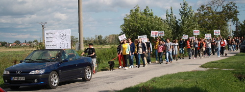 Za spravodlivý trest pre tyranky pochodovalo v Palárikove okolo 400 ľudí.