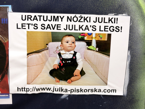 Chcem pomôcť Julke s chorými nožičkami. 