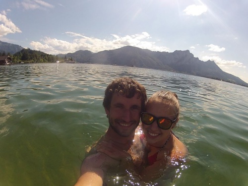 Selfie z rakúskeho jazera.