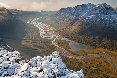 Národný park Sarek vo Švédsku.