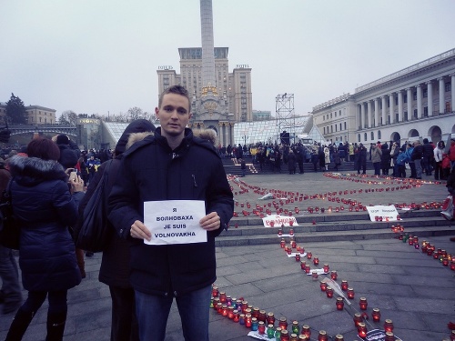 Medzi protestujúcimi bol na kyjevskom námestí aj študent zo Slovenska Maroš.