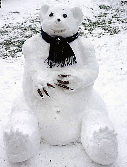 Zo sypkého snehu sa nepodarilo postaviť snehuliaka, tak vznikol Mackuliak.