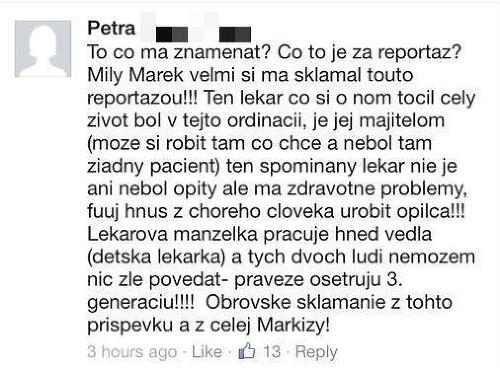 Na oficiálnom profile redaktora sa strhla vlna kritiky.