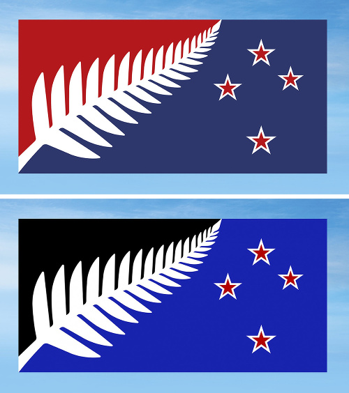 Návrhy novej vlajky pre Nový Zéland.