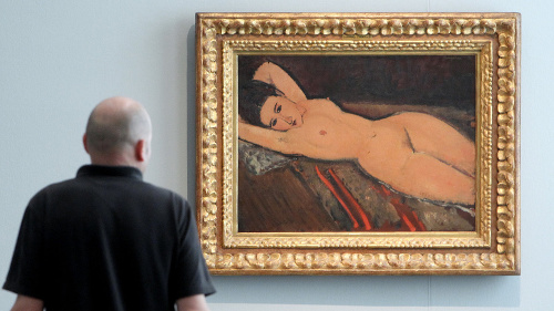 Druhé najdrahšie výtvarné dielo vydražené na aukcii je Modiglianiho Ležiaci akt.