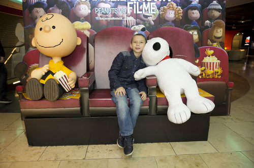 Marcel Chlpík na premiére filmu Snoopy a Charlie Brown. Peanuts vo filme.