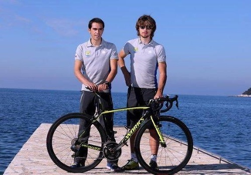 Peter Sagan (vpravo) s Albertom Contadorom.